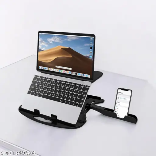Laptop stand with mobile holder